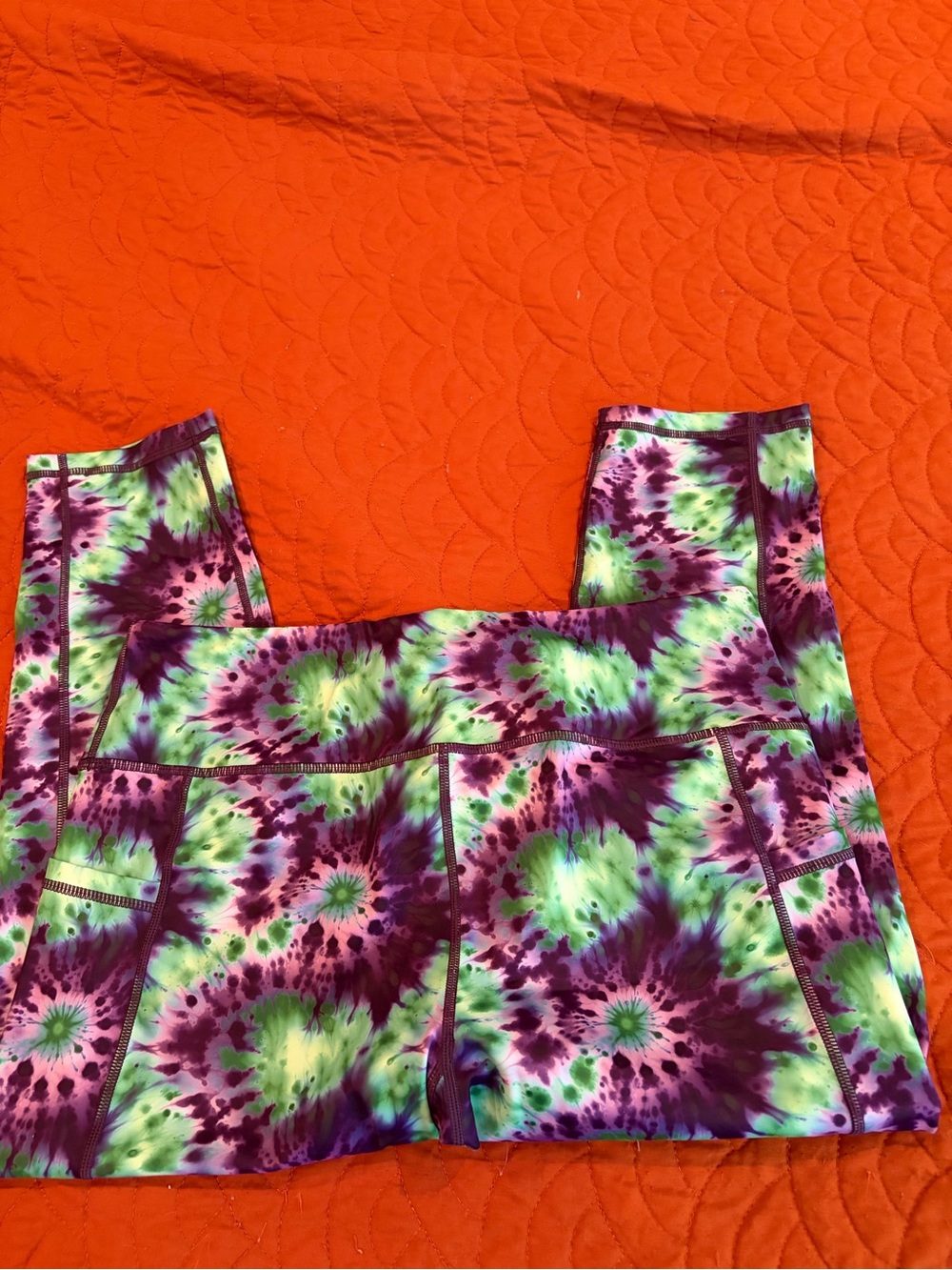 Constantly Varied Gear Purple & Green Tie-Dye Leggings - Picture 4 of 4
